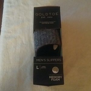 N.I.B. (sz9.5-10.5) GOLDTOE MEMORY FOAM SLIPPPERS